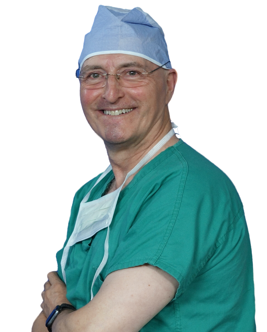 Dr. Odysseus Argy in surgical scrubs
